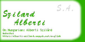 szilard alberti business card